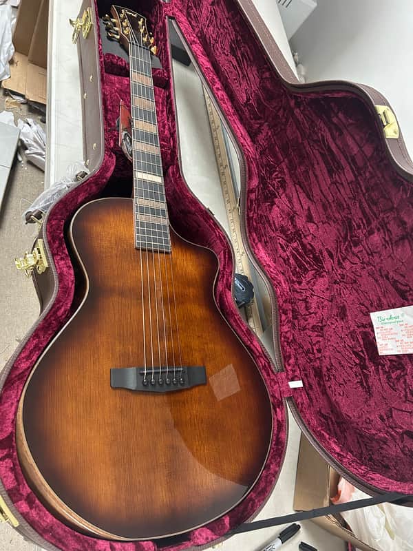 Cort Masterpiece Modern Burst Venetian Cutaway Acoustic Guitar with Electronics- Tobacco Sunburst