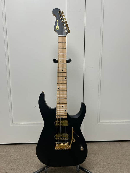 Charvel Angel Vivaldi Signature DK24-7 NOVA 7 String Electric Guitar - Satin Black