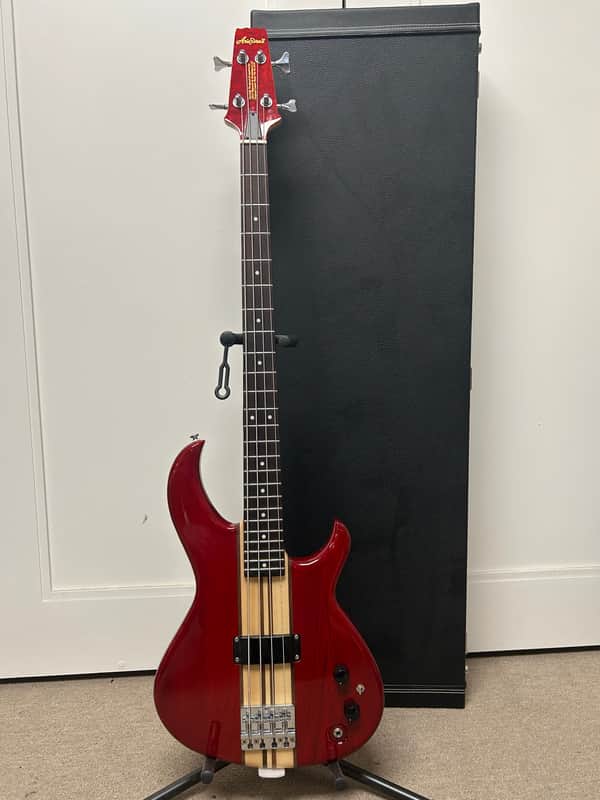 Aria Pro II SB-700 Four String Bass Guitar - Paduak Red w/Free
