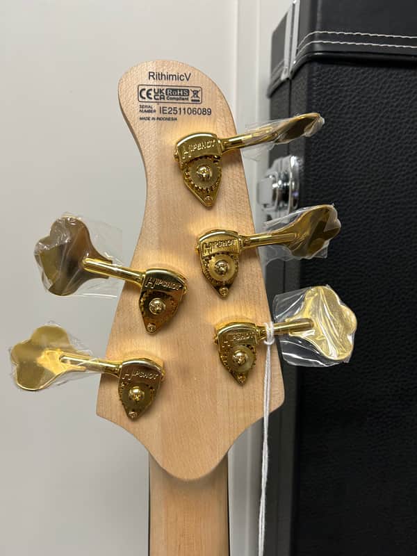 Cort Jeff Berlin Series Rithimic V NAT Walnut Burl Top 5-String Bass - Natural w/Free Hard Case
