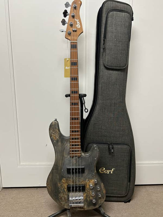 Cort GB-Modern 4 Bass Guitar - Open Pore Charcoal Gray