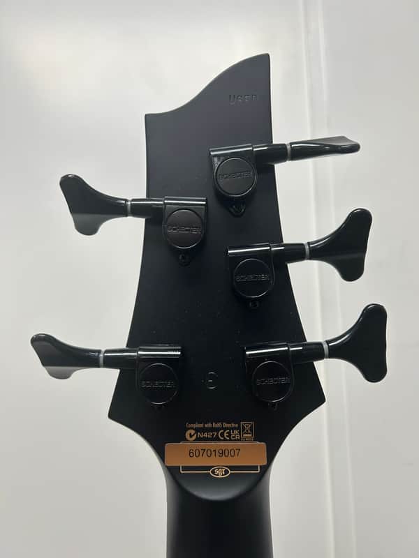Schecter Stiletto Stealth-5 Active 5 String Bass - Satin Black