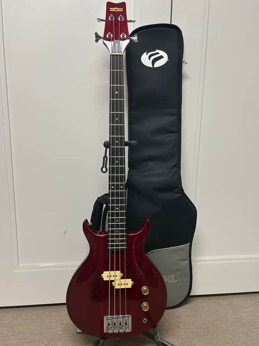 Washburn SB4R Wing Series Scavenger Bass - Trans Red w/Free Gigbag