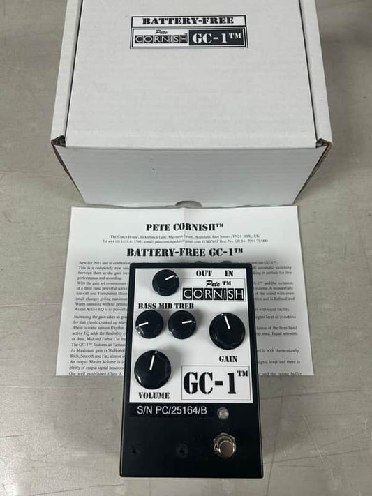 Pete Cornish GC-1 Battery-Free Overdrive Pedal