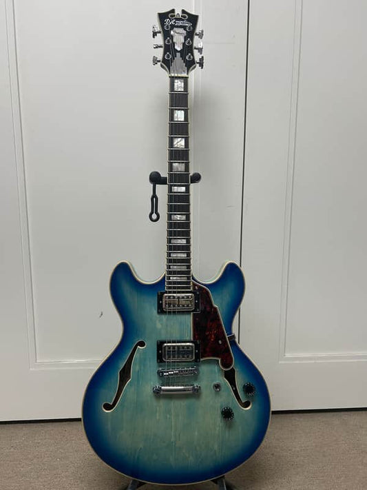 D'Angelico Premier DC XT Semi Hollowbody Electric Guitar - Blue Burst