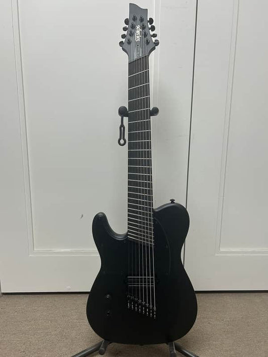 Schecter PT-8 MS Black Ops Left-Handed 8 String Multiscale Electric Guitar - Satin Black Open Pore