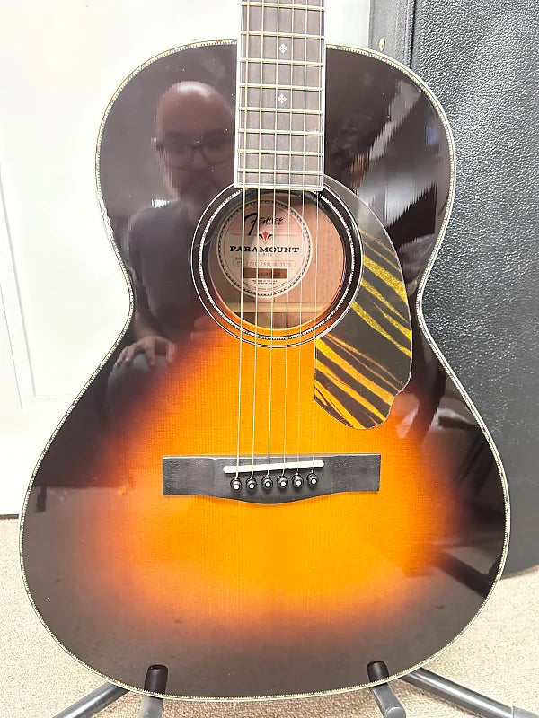 Fender Paramount PS-220E Acoustic Parlor Guitar w/Electronics - 3-Tone Vintage Sunburst