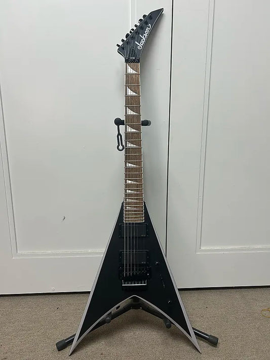 Jackson X Series King V KVX-MG7 Guitar - Satin Black w/Grey Bevels