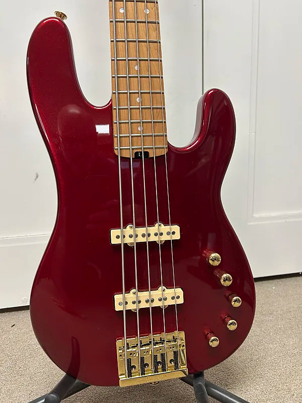 Charvel Pro-Mod San Dimas Bass JJ V 5 String Bass Guitar- Candy Apple Red Metallic