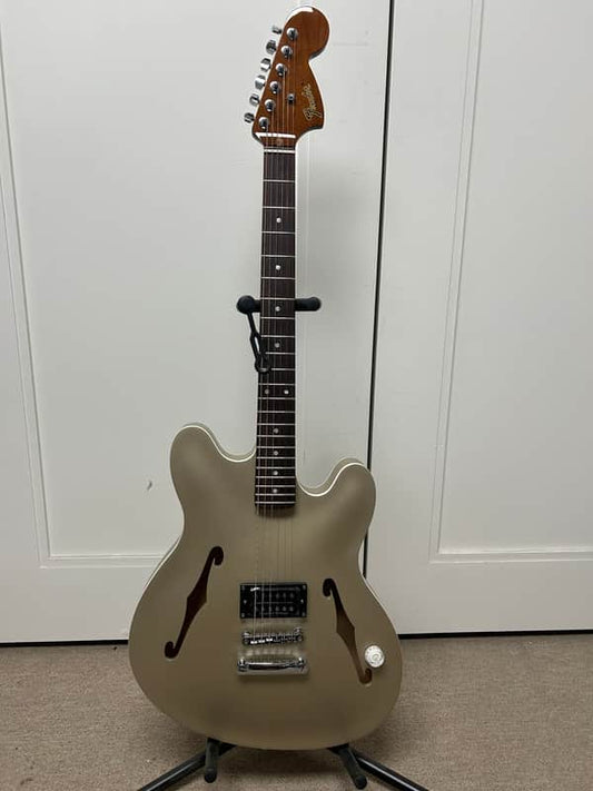 Fender Tom DeLonge Starcaster Semi Hollow Body Electric Guitar- Shoreline Gold