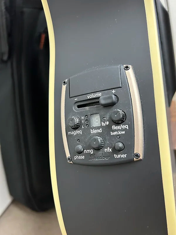 Warwick Alien Deluxe Thinline Hybrid 4 String Acoustic Electric Bass Guitar -Black