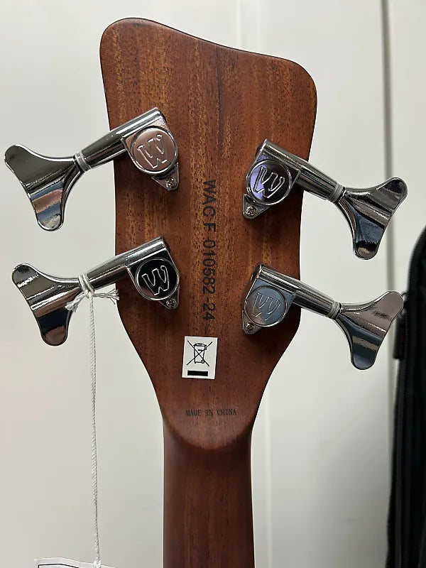 Warwick Rockbass Alien Deluxe Hybrid Thinline 4 String Acoustic Electric Bass Left Handed - Natural