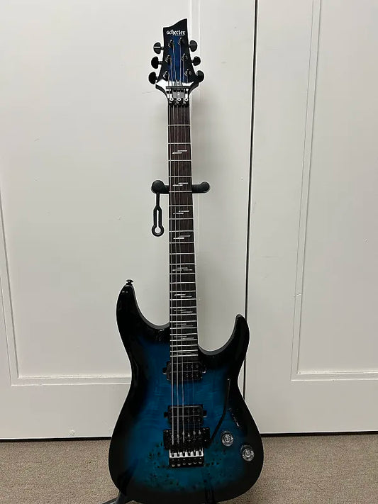 Schecter Omen Elite-6 FR Electric Guitar - See-Thru Blue Burst