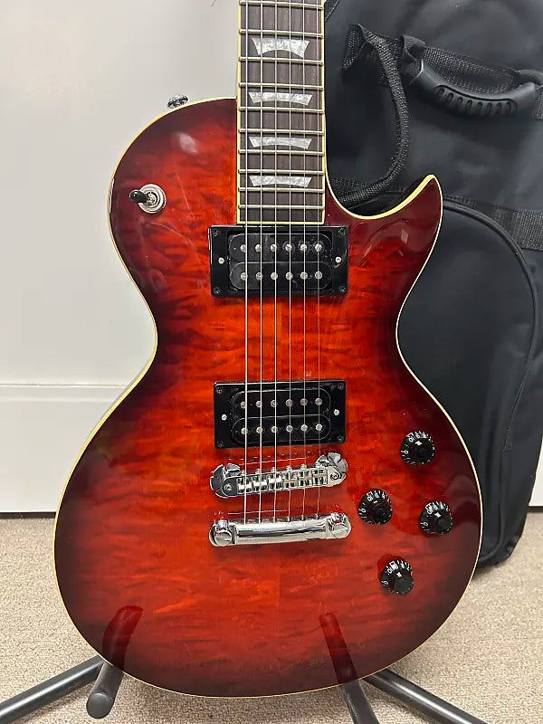 Zemaitis Z22QQ Quilted Top Electric Guitar Transparent Orange Burst Finish