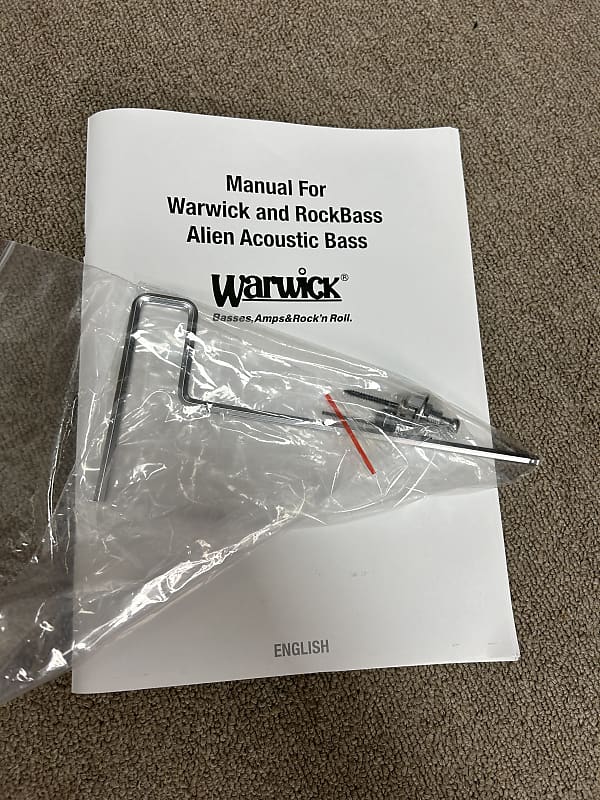 Warwick Alien Rockbass Deluxe Hybrid Thinline 4 String Fretless Acoustic Electric Bass - Natural