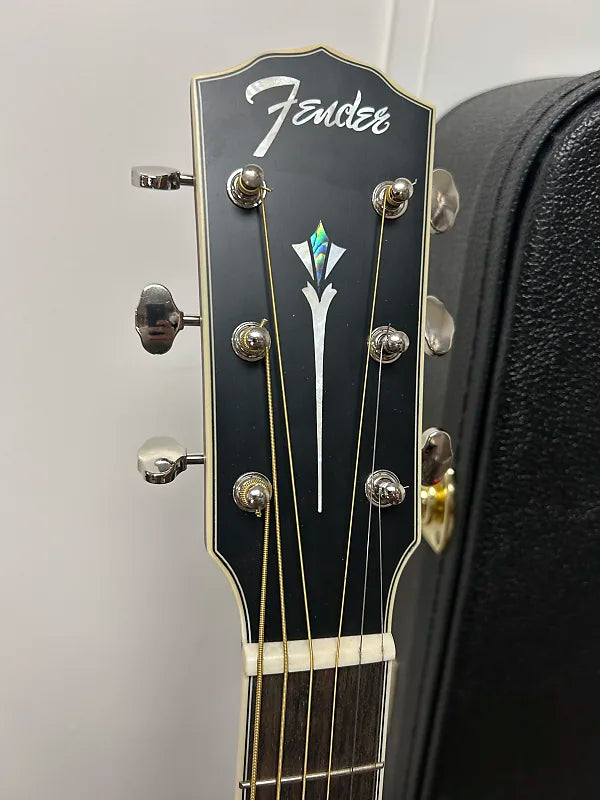 Fender Paramount PO-220E Acoustic Guitar Mahogany w/Electronics - Aged Cognac Burst