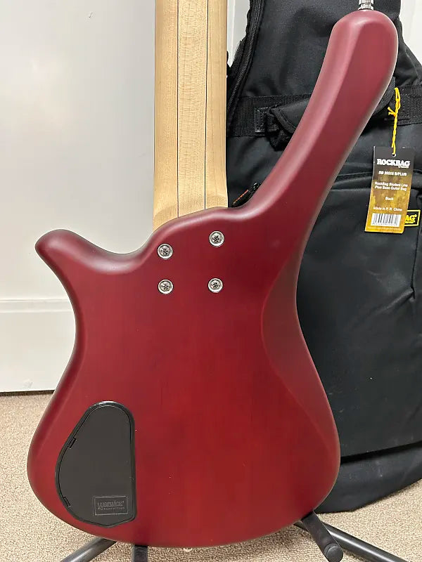 Warwick Rockbass Fortress 5 String Bass - Burgundy Red Transparent Satin