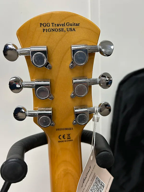 Pignose PGG-200 Mini Electric Travel Guitar - Black Paisley w/Gig Bag