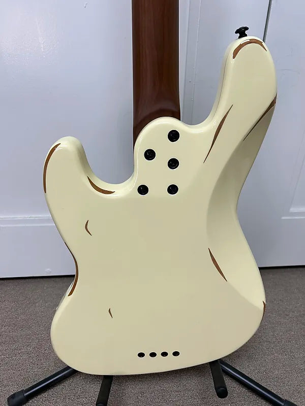 Schecter J-4 Nikki Sixx 4 String Bass - Worn Ivory