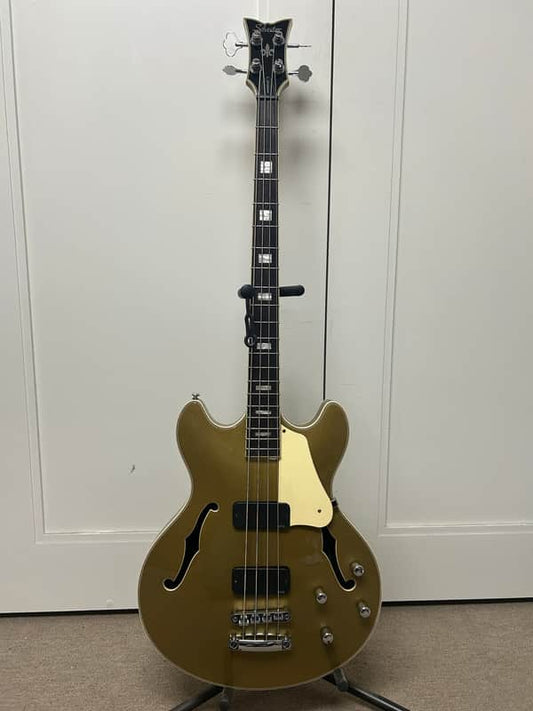 Schecter Corsair Semi Hollowbody Bass Guitar - Metallic Gold
