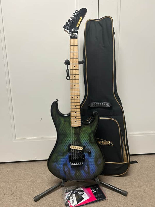 Kramer Baretta Viper Snakeskin Electric Guitar - Green Blue Fade