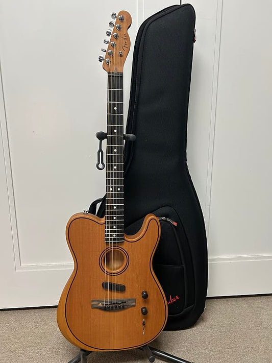 Fender American Acoustasonic Telecaster Acoustic Electric Guitar All-Mahogany - Natural