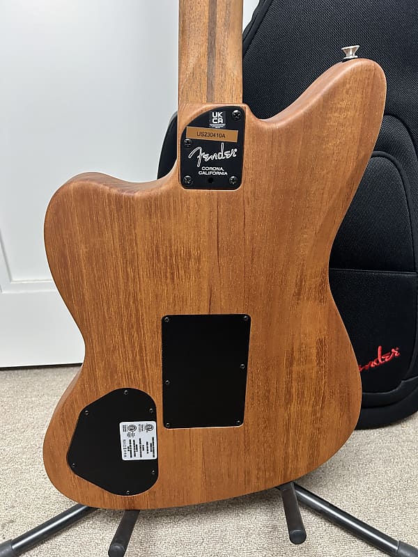 Fender American Acoustasonic Jazzmaster Acoustic Electric Guitar All-Mahogany - Natural