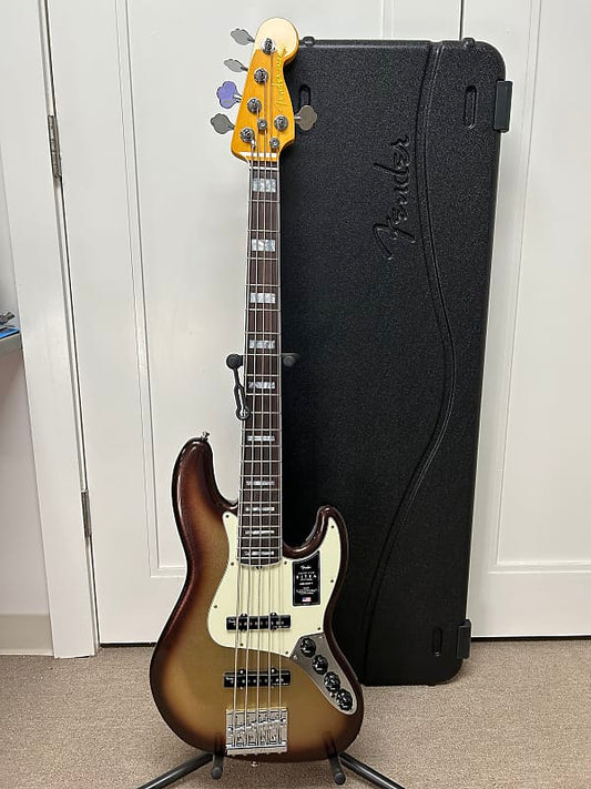 Fender American Ultra Jazz Bass V with Rosewood Fretboard - Mocha Burst