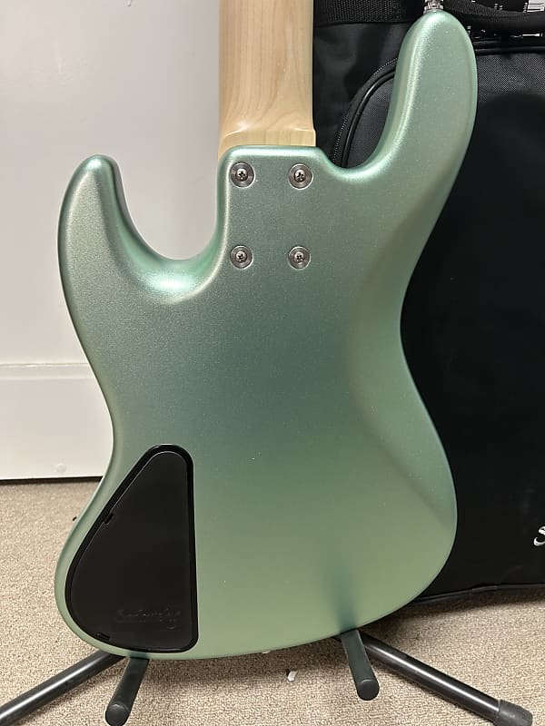 Sadowsky Metroline 21 Fret Vintage M/J Bass 5 String - Solid Sage Green Metallic Satin
