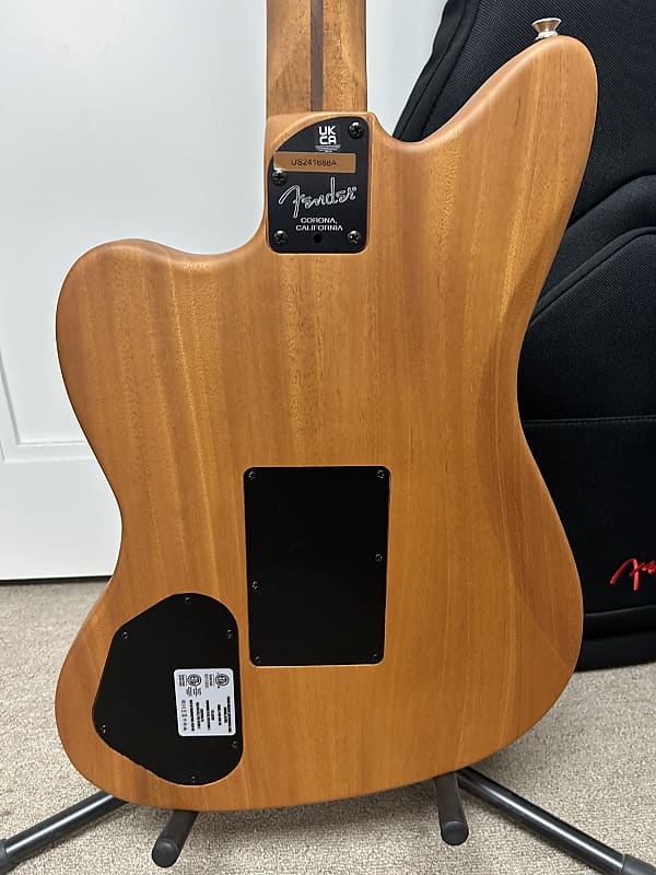 Fender American Acoustasonic Jazzmaster Acoustic Electric Guitar All-Mahogany - Bourbon Burst