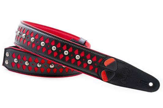 Right On Armour Red Vegan High Quality Guitar Strap