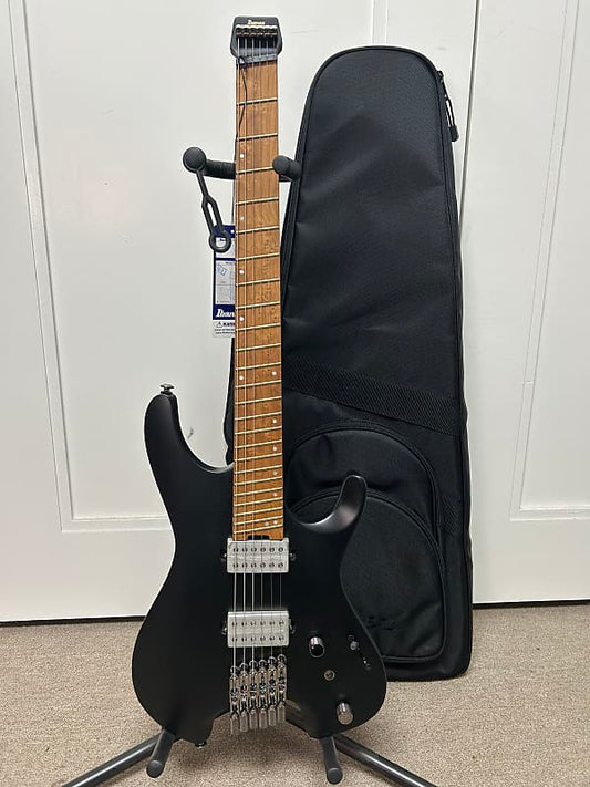 Ibanez QX52-BKF Quest Standard 6 String Headless Guitar - Black Flat