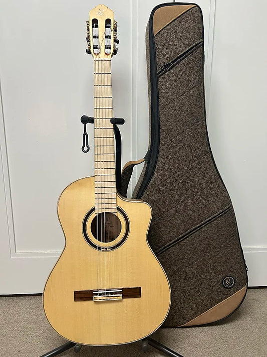 Ortega TZSM/2 Thomas Zwijen Signature Nylon String Classical Acoustic Guitar w/Electronics -Canadian Spruce & Spalted Maple