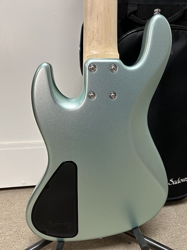 Sadowsky Metroline 21 Fret Vintage J/J 5 String Bass Guitar - Sage Green Metallic