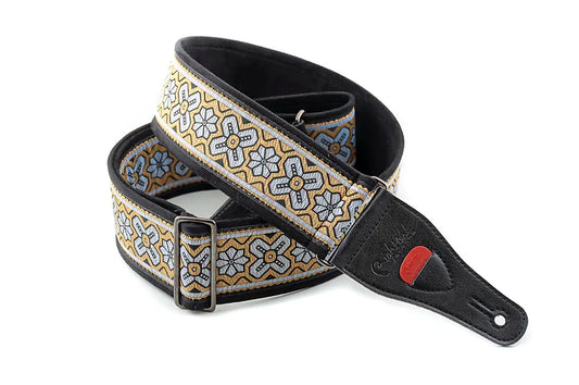 Right On Crossroads II Beige Vegan High Quality Guitar Strap