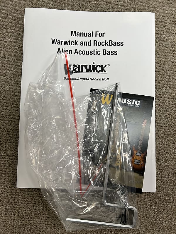 Warwick Alien Rockbass Standard 4 String Acoustic Electric Bass - Black