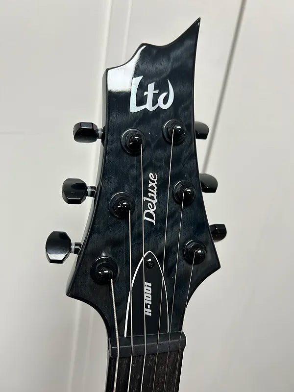 ESP LTD H-1001 QM Quilted Maple Electric Guitar - See Thru Black