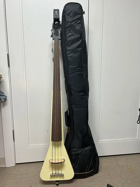 Warwick Rockbass Triumph Lite Electric Upright Bass Guitar - Solid Creme White High Polish