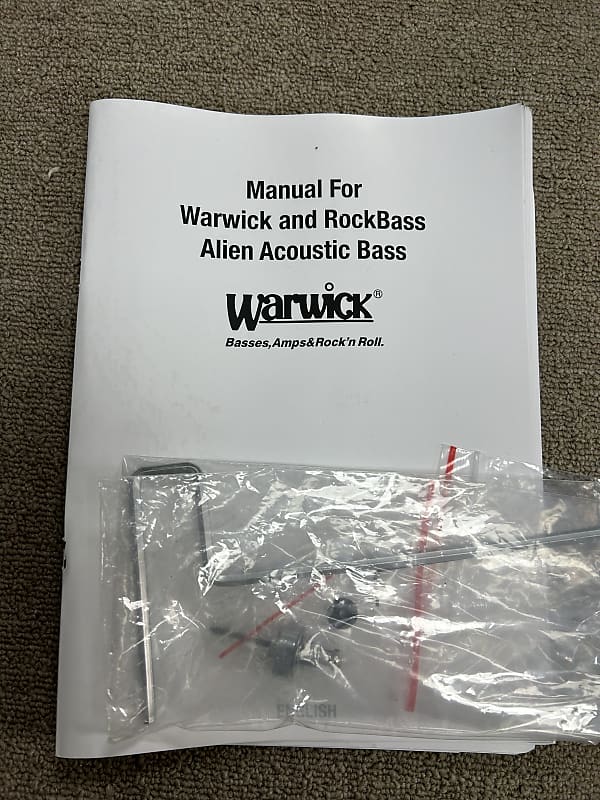 Warwick Alien Deluxe Thinline Hybrid 4 String Acoustic Electric Bass Guitar -Black
