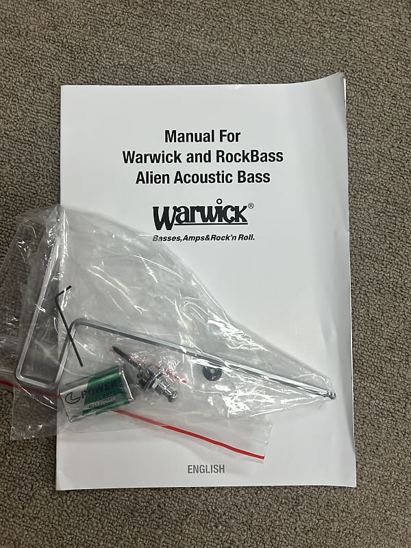 Warwick Alien Deluxe Hybrid Thinline 4 String Left Handed Fretless Acoustic Electric Bass - Natural