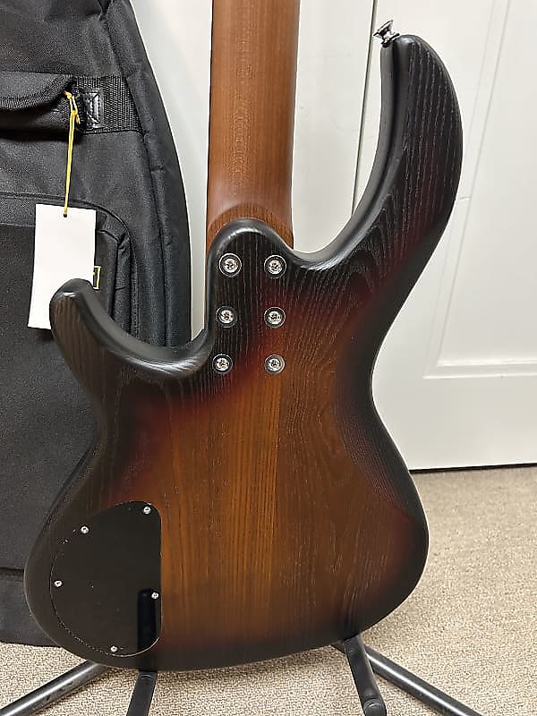Aria Pro II Jaco Pastorius Tribute 313-JP Detroit Fretless Bass Guitar - Open Pore Sunburst w/Free Gigbag