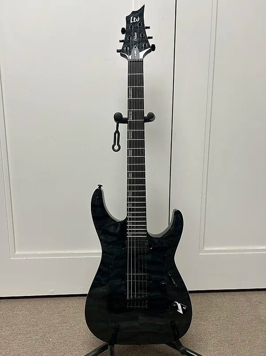 ESP LTD H-1001 QM Quilted Maple Electric Guitar - See Thru Black