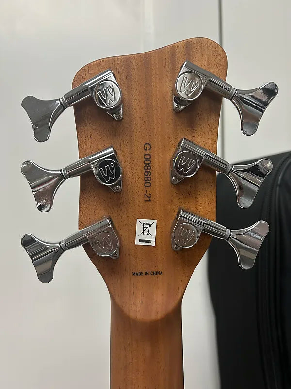 Warwick Alien 6 String Fretless Acoustic Electric Bass - Natural