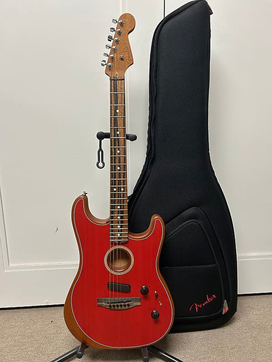 Fender American Acoustasonic Stratocaster Acoustic Electric Guitar - Dakota Red