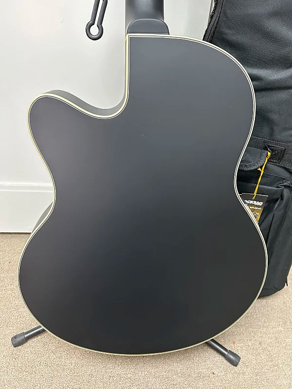 Warwick Alien Deluxe Thinline Hybrid 4 String Acoustic Electric Bass Guitar -Black