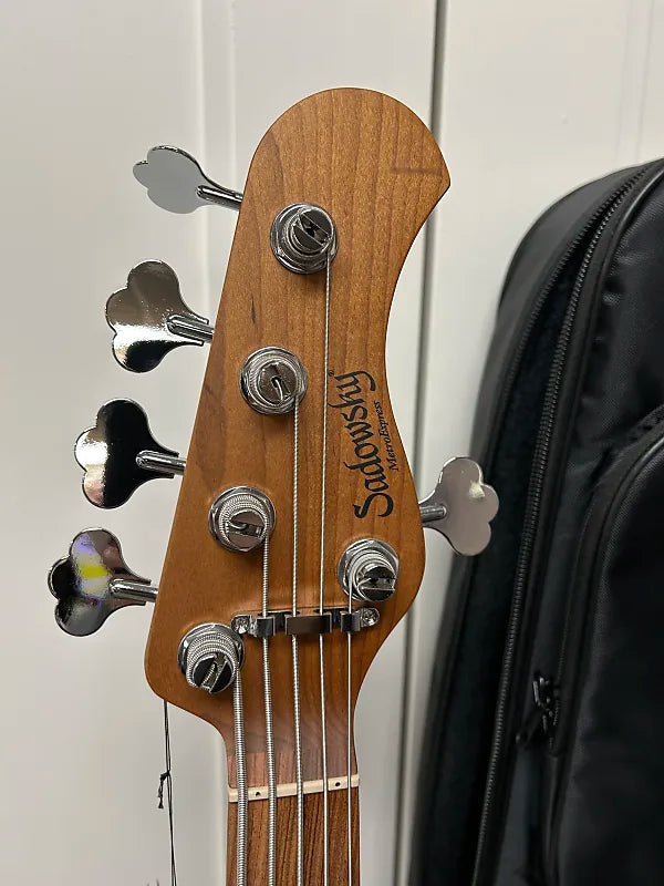 Sadowsky MetroExpress Hybrid P/J Bass 5-String FRETLESS with Pau Ferro Fretboard - Solid Black