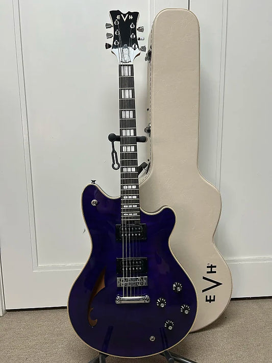 EVH SA-126 Special QM Semi Hollowbody Electric Guitar  - Trans Purple