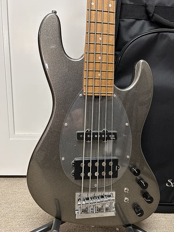 Sadowsky MetroExpress 21 Fret Vintage M/J Bass 5 String Maple Fretboard - Silver Metallic