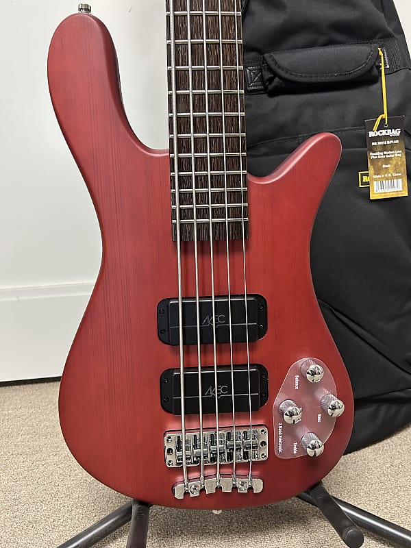 Warwick Rockbass Streamer Standard 5 String Bass -Burgundy Red Transparent Satin