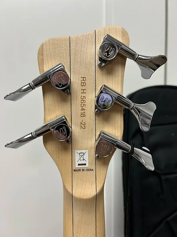 Warwick Rockbass Fortress 5 String Bass - Burgundy Red Transparent Satin